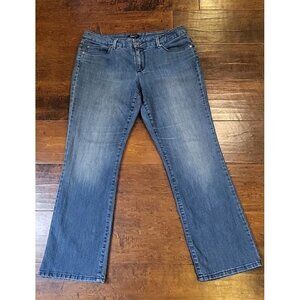 Relativity Jeans Womens 14 Blue Mid Rise Bootcut Medium Wash Stretch Denim 34x29